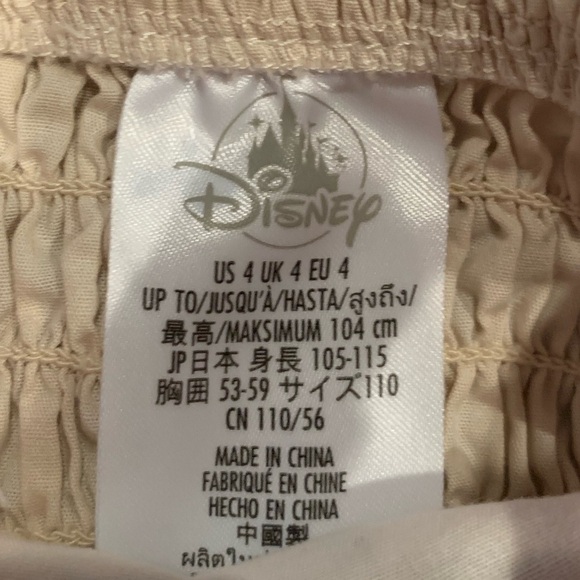 Disney Minnie Mouse Polka Dot Ruffled Little Girl Tank Top Tan Pink Size 4 - Picture 3 of 4